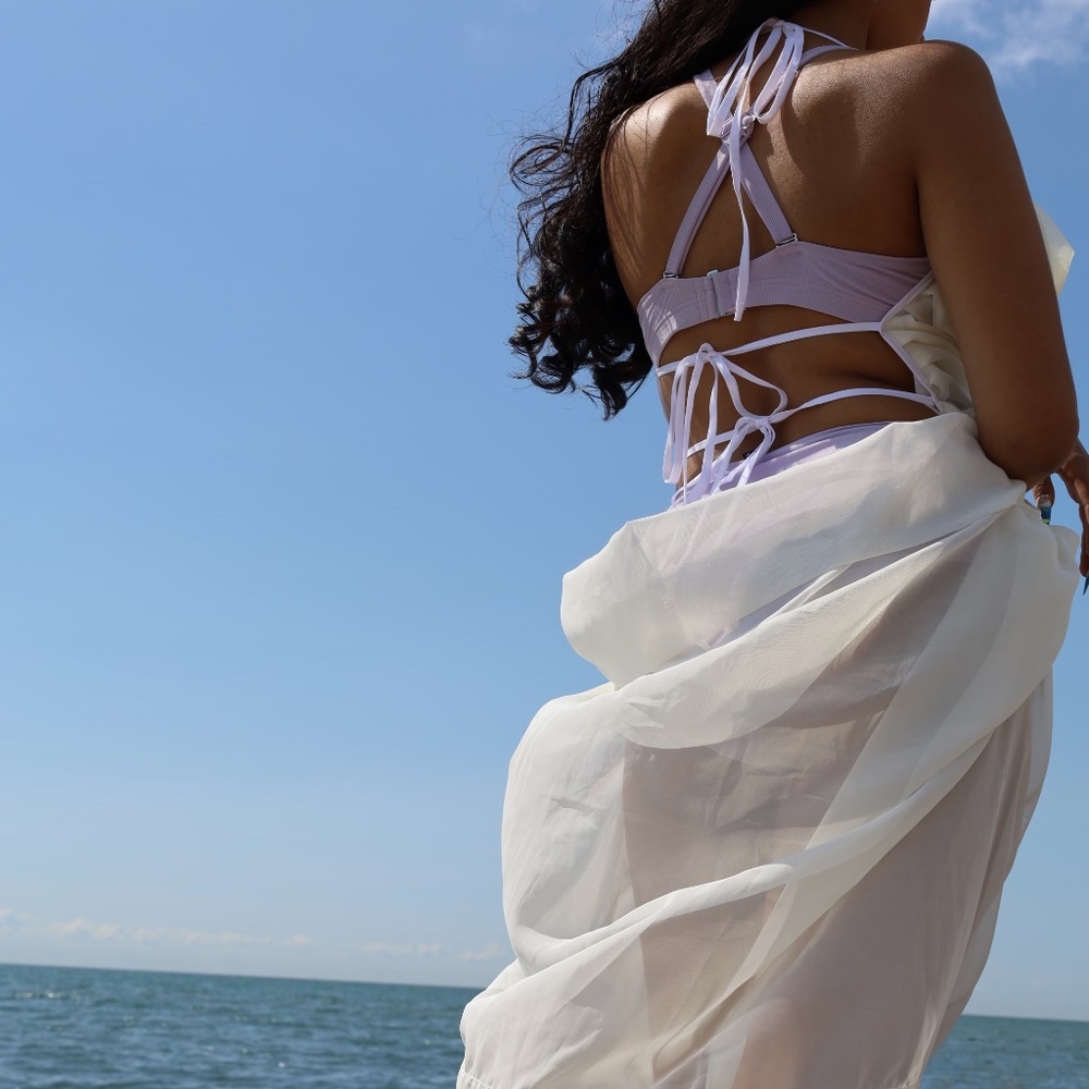 White Ruffle Dress - Picture 4 of 4